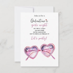 Invitación a la Fiesta de Galentines Gafas de So