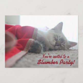 Invitación a la fiesta de gatitos dormidos