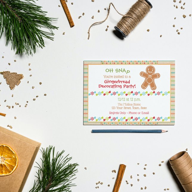 Invitación a la fiesta de Gingerbread (Subido por el creador)