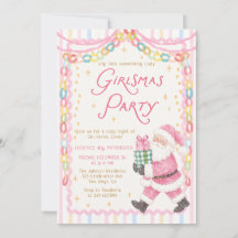 Invitación a la fiesta de Girlsmas, pijamas de Nav