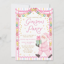 Invitación a la fiesta de Girlsmas, pijamas de Nav