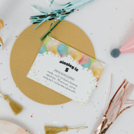 Invitación a la fiesta de globos festivos