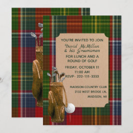 Invitación a la fiesta de golf de Forrester Plaid 
