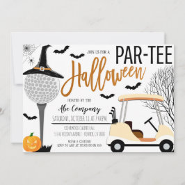 Invitación a la fiesta de golf de Halloween