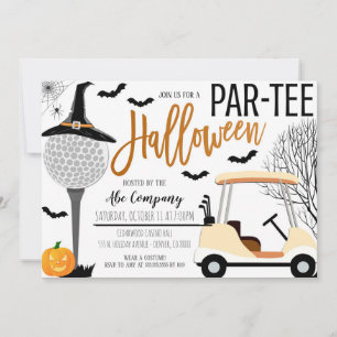 Invitación a la fiesta de golf de Halloween