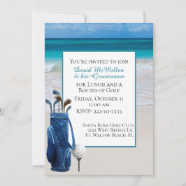 Invitación a la fiesta de golf de White Beach Groo