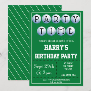 Invitación a la fiesta de golf editable