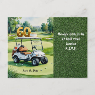 Invitación a la fiesta de golf, guarda la fecha, c