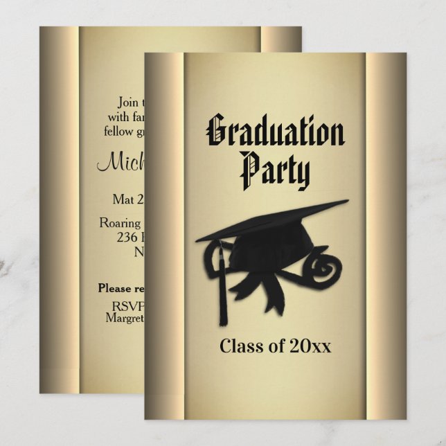 Invitación a la fiesta de graduación (Anverso / Reverso)