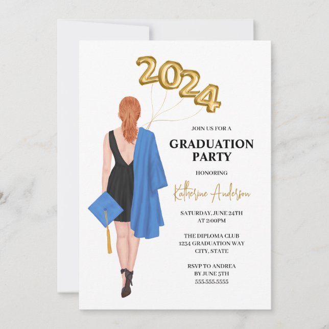 Invitación a la fiesta de graduación (Anverso)