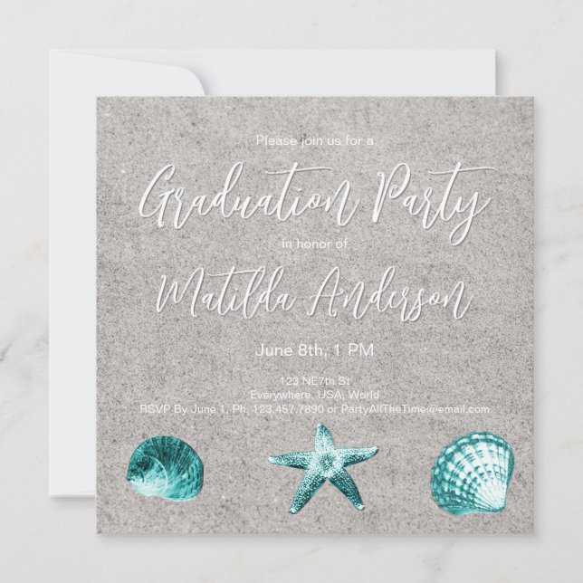 Invitación a la fiesta de graduación (Anverso)