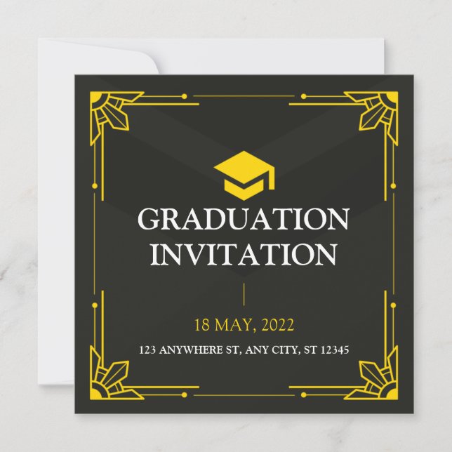 Invitación a la fiesta de graduación (Anverso)