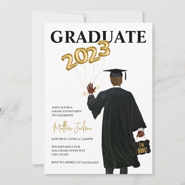 Invitación a la fiesta de graduación (Anverso)