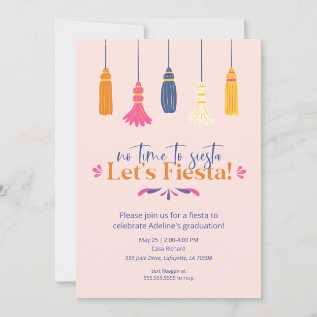 Invitación a la Fiesta de Graduación (Anverso)