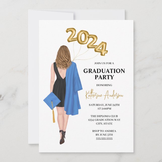 Invitación a la fiesta de graduación (Anverso)