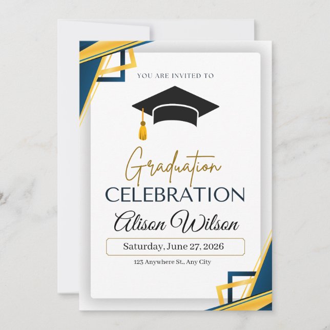Invitación a la Fiesta de Graduación (Anverso)