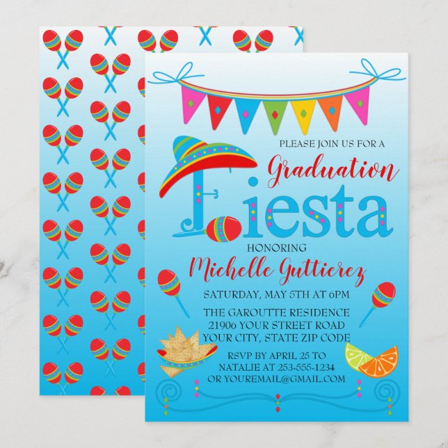Invitación a la Fiesta de Graduación (Anverso / Reverso)