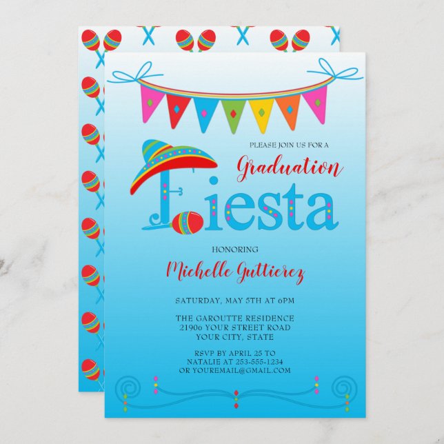 Invitación a la Fiesta de Graduación (Anverso / Reverso)