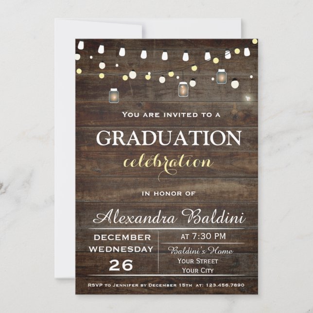 Invitación a la fiesta de graduación (Anverso)