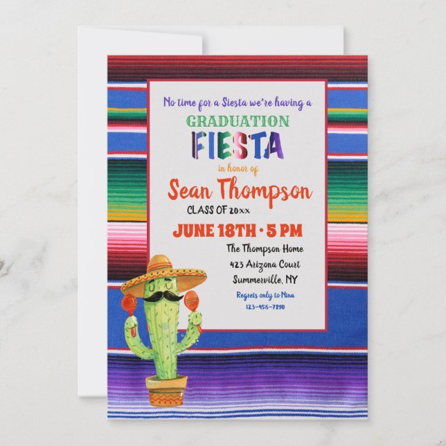 Invitación a la Fiesta de Graduación (Anverso)