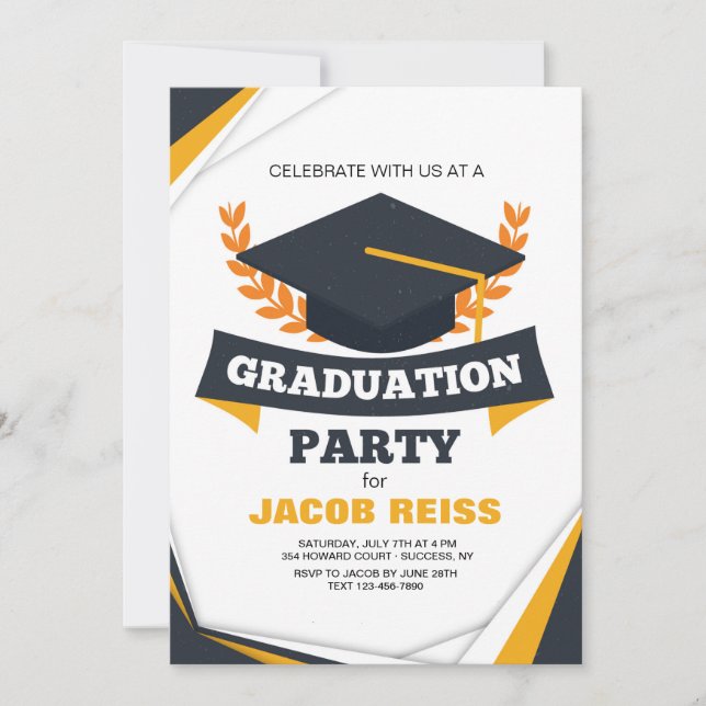 Invitación a la fiesta de graduación (Anverso)
