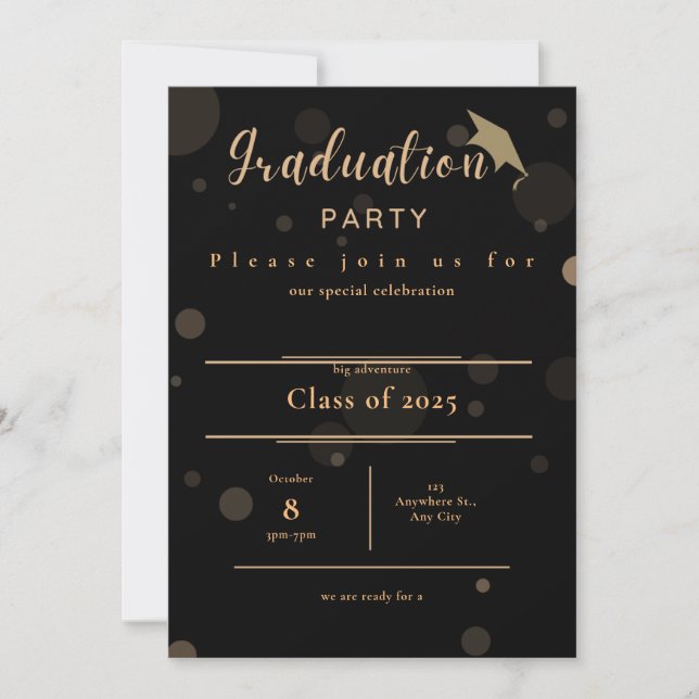 Invitación a la fiesta de graduación (Anverso)