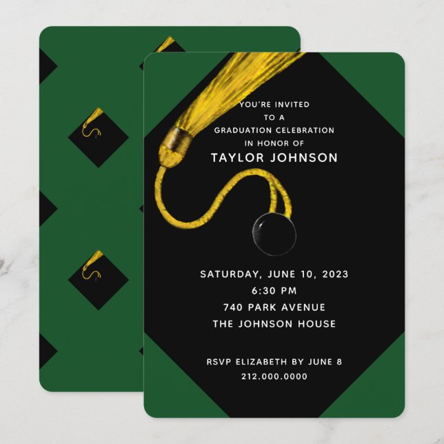 Invitación a la fiesta de graduación (Anverso / Reverso)