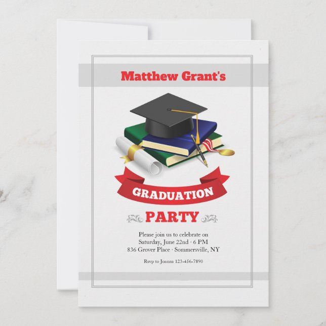 Invitación a la fiesta de graduación (Anverso)