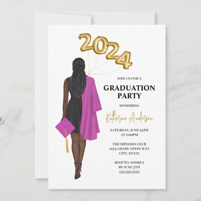 Invitación a la fiesta de graduación (Anverso)