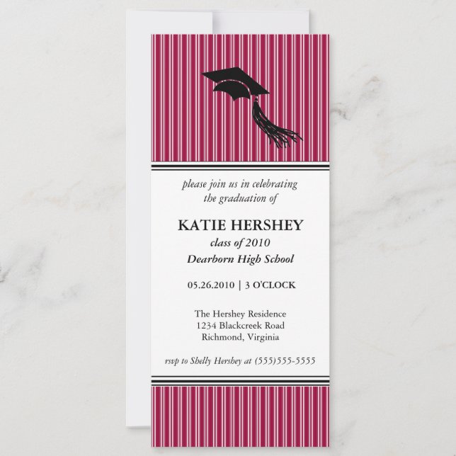 Invitación a la fiesta de graduación (Anverso)