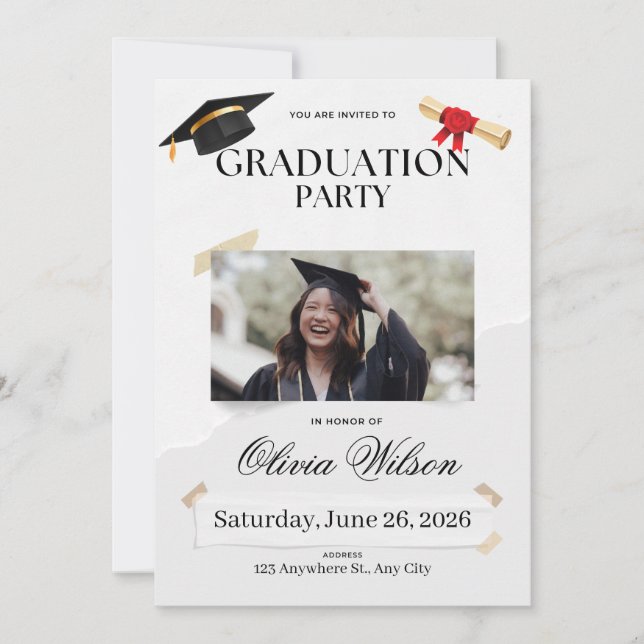 Invitación a la Fiesta de Graduación (Anverso)