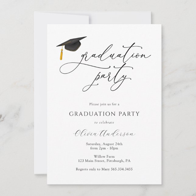 Invitación a la fiesta de graduación (Anverso)
