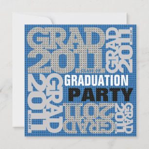 Invitación a la fiesta de graduación 2011 Azul 1