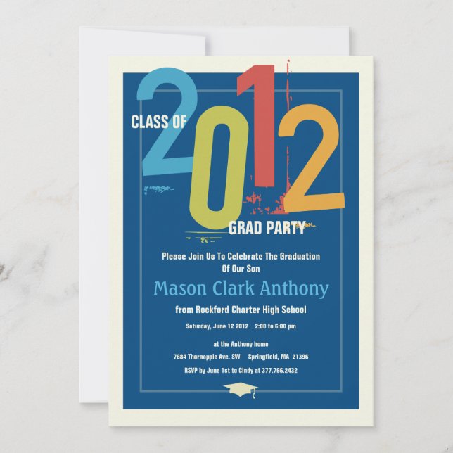 Invitación a la fiesta de graduación 2012 (Anverso)