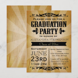 Invitación a la fiesta de graduación a la antigua