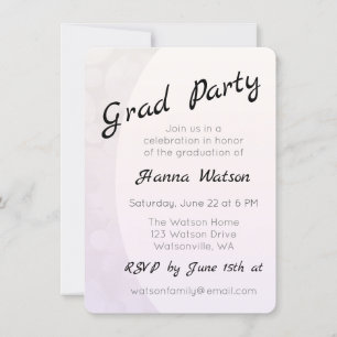 Invitación a la fiesta de graduación a prueba de b