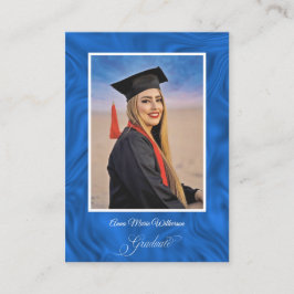 Invitación a la fiesta de graduación abstracta azu