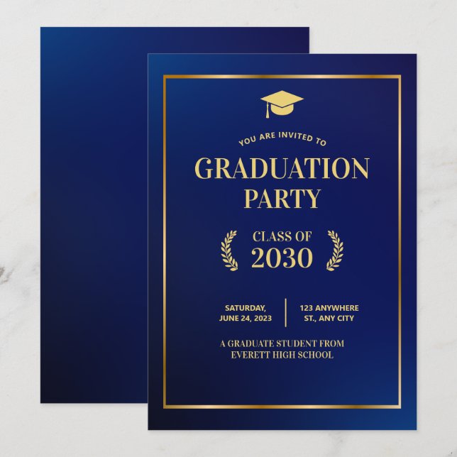Invitación a la Fiesta de Graduación, Anuncio de G (Anverso / Reverso)