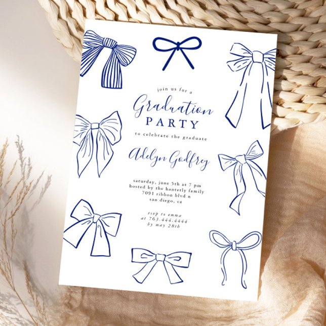 Invitación a la fiesta de graduación azul de Coque (Subido por el creador)