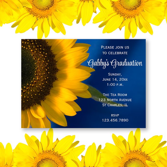 Invitación a la fiesta de graduación azul del gira (Subido por el creador)