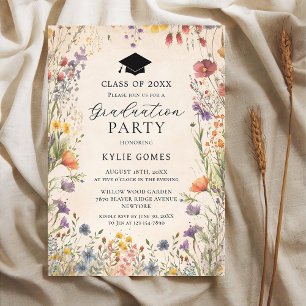 Invitación a la fiesta de graduación botánica de f