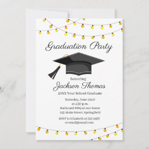 Invitación a la fiesta de graduación Cadena de luc