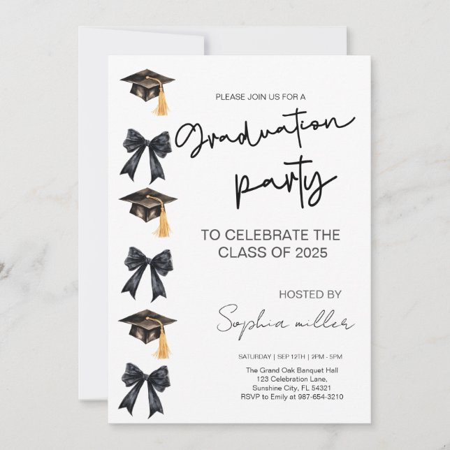 Invitación a la Fiesta de Graduación Clase de 2025 (Anverso)