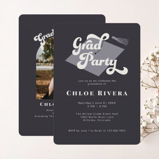 Invitación a la Fiesta de Graduación con Borla Mod