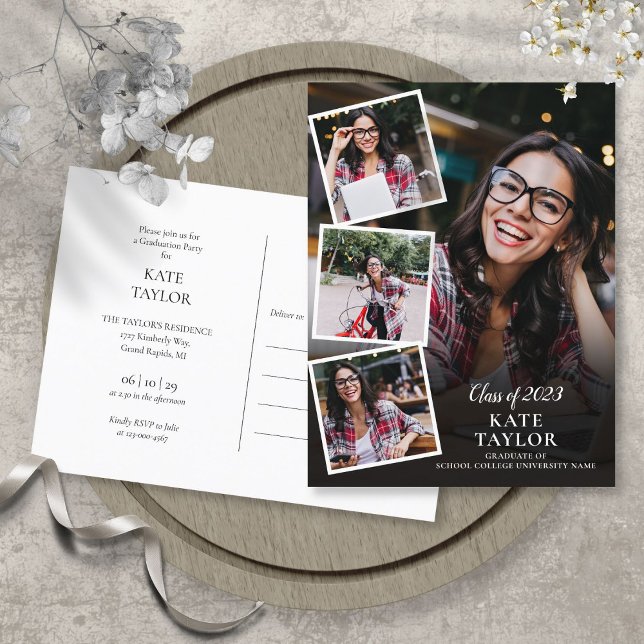 Invitación a la fiesta de graduación con collage d (Subido por el creador)