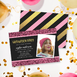 Invitación a la Fiesta de Graduación con Foto de B