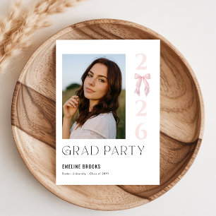 Invitación a la Fiesta de Graduación con Foto de L