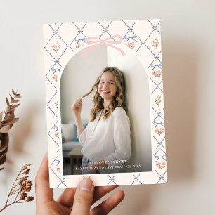 Invitación a la fiesta de graduación con foto de l
