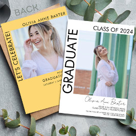 Invitación a la fiesta de graduación con foto mini