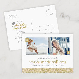 Invitación a la fiesta de graduación con foto Then
